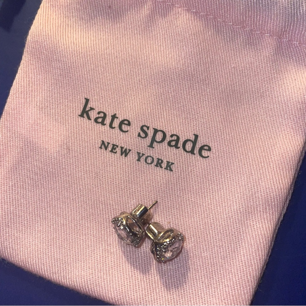 EUC Kate Spade Pave Halo CZ Stud Earrings